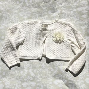 H&M white with golden thread shrug EUR 92/US 2T